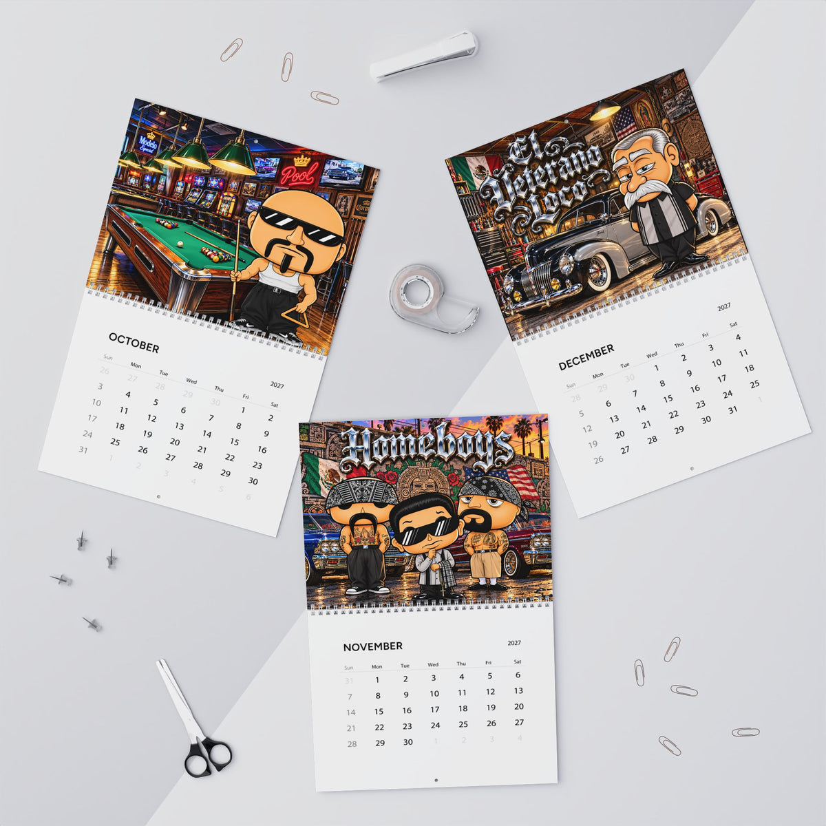 Vatos 2027 Wall Calendar