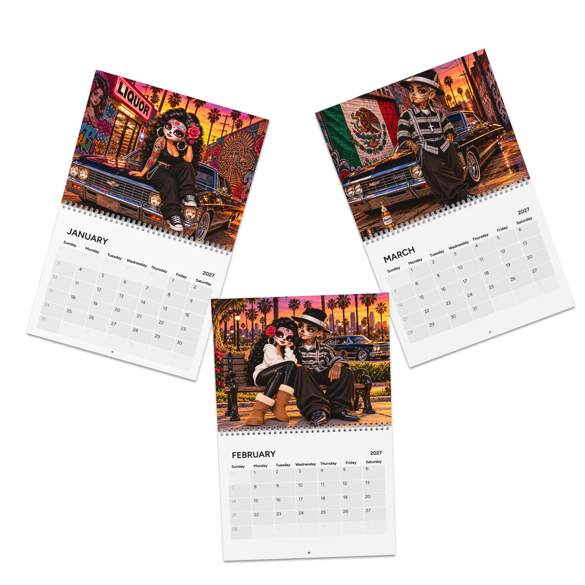 La Payasa 2027 calendar by Kadric Publishing LLC, featuring colorful artwork on the cover