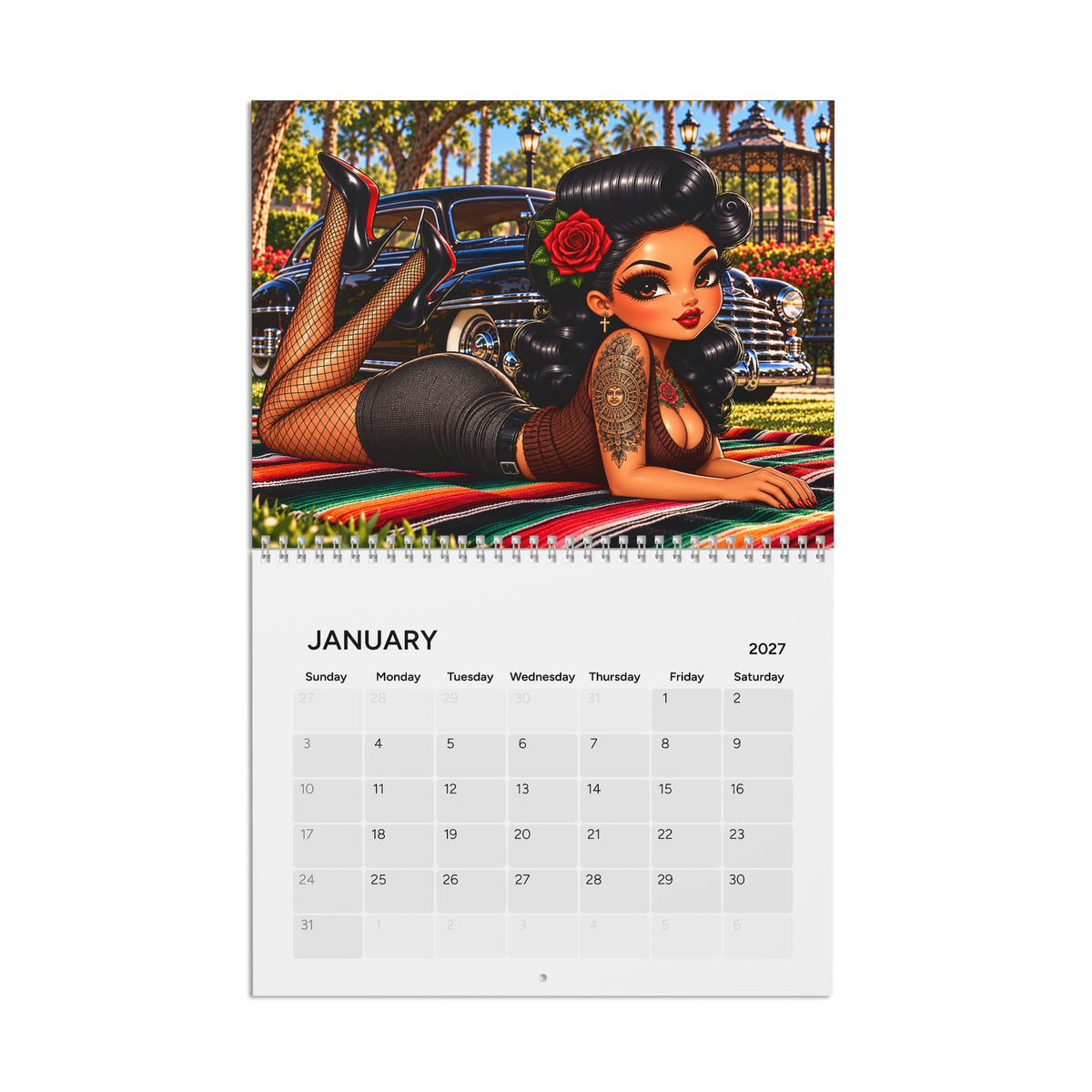 Pachucas 2027 Calendar by Kadric Publishing LLC with colorful monthly illustrations