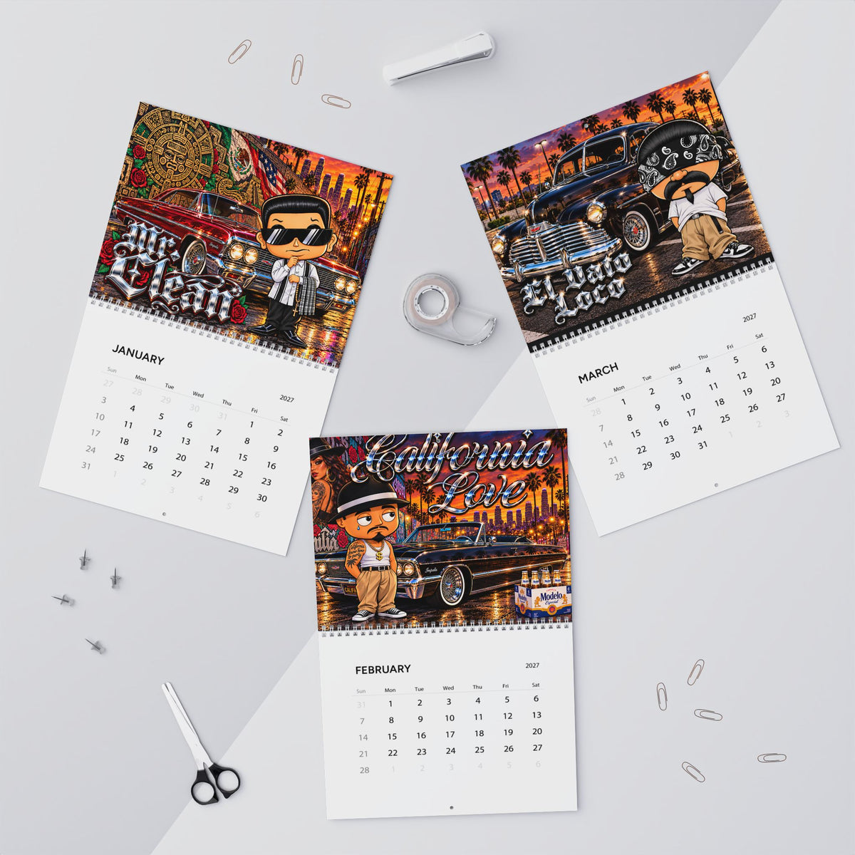 Vatos  2027 Wall Calendar