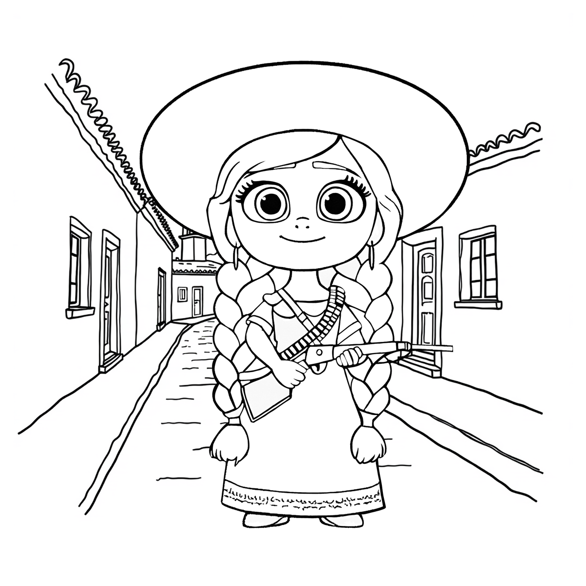 Paperback coloring book featuring cute, bold kawaii chibi Mexican characters by Kadric Publishing LLC.