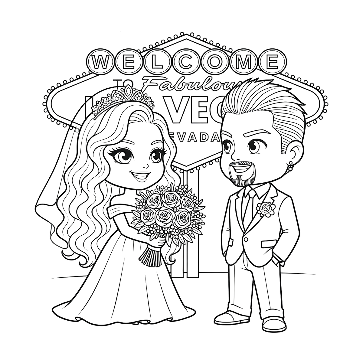 Paperback Chibi-Weddings Coloring Book by Kadric Publishing featuring cute wedding-themed chibi illustrations for coloring.