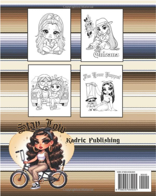 Paperback Homies 2 stress relief coloring book by Kadric Publishing, featuring teen and adult-friendly illustrations on the back cover.
