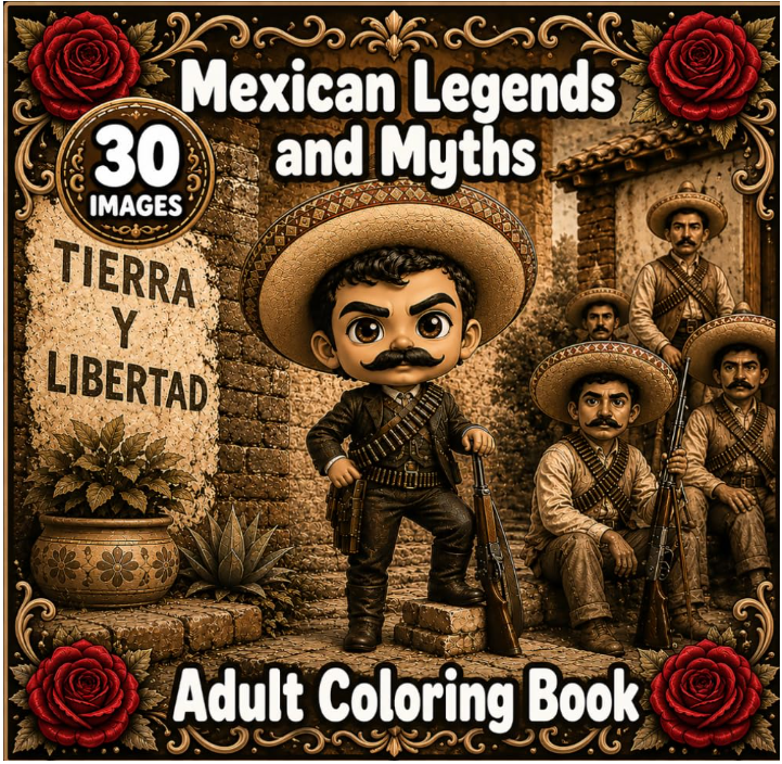 Mexican Legends and Myths Adult Coloring Book